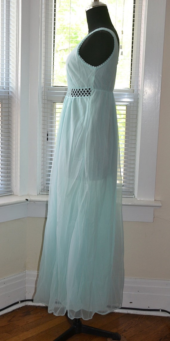 Vintage 60s Mod - Grecian Honeymoon - Pale Blue F… - image 3