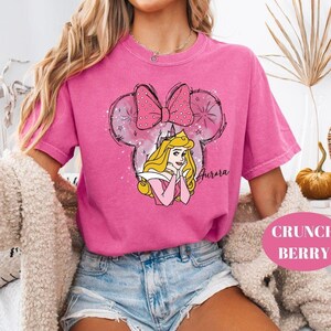 Comfort Colors® Disney Princess Shirt, Cinderella, Snow White Tee, Little Mermaid Tee, Rapunzel Tee, Aurora Shirt, Moana Tee, Mickey Castle