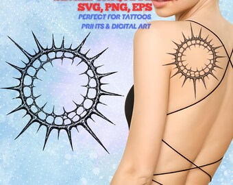 Cybersigilism Tattoo Design: Intricate Circular Design (SVG, PNG, EPS)