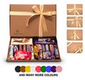 Cadbury and Galaxy Chocolate Bar Gift Box, Custom Message, Ribbon Choice, Hamper, Birthday Gift, Hug in a box, Letterbox Gift, Personalise