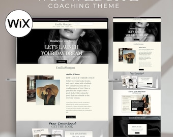 Wix Website Template, Coaching Wix Website Theme, Creative Wix Design, Lux Wix Online Store, Wix Blogger Theme, Wix Layout, Course Website