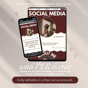 Portfolio Website Template Social Media Manager Website Canva Template Creative Website Template SMM Presentation Editable Portfolio Website image 5