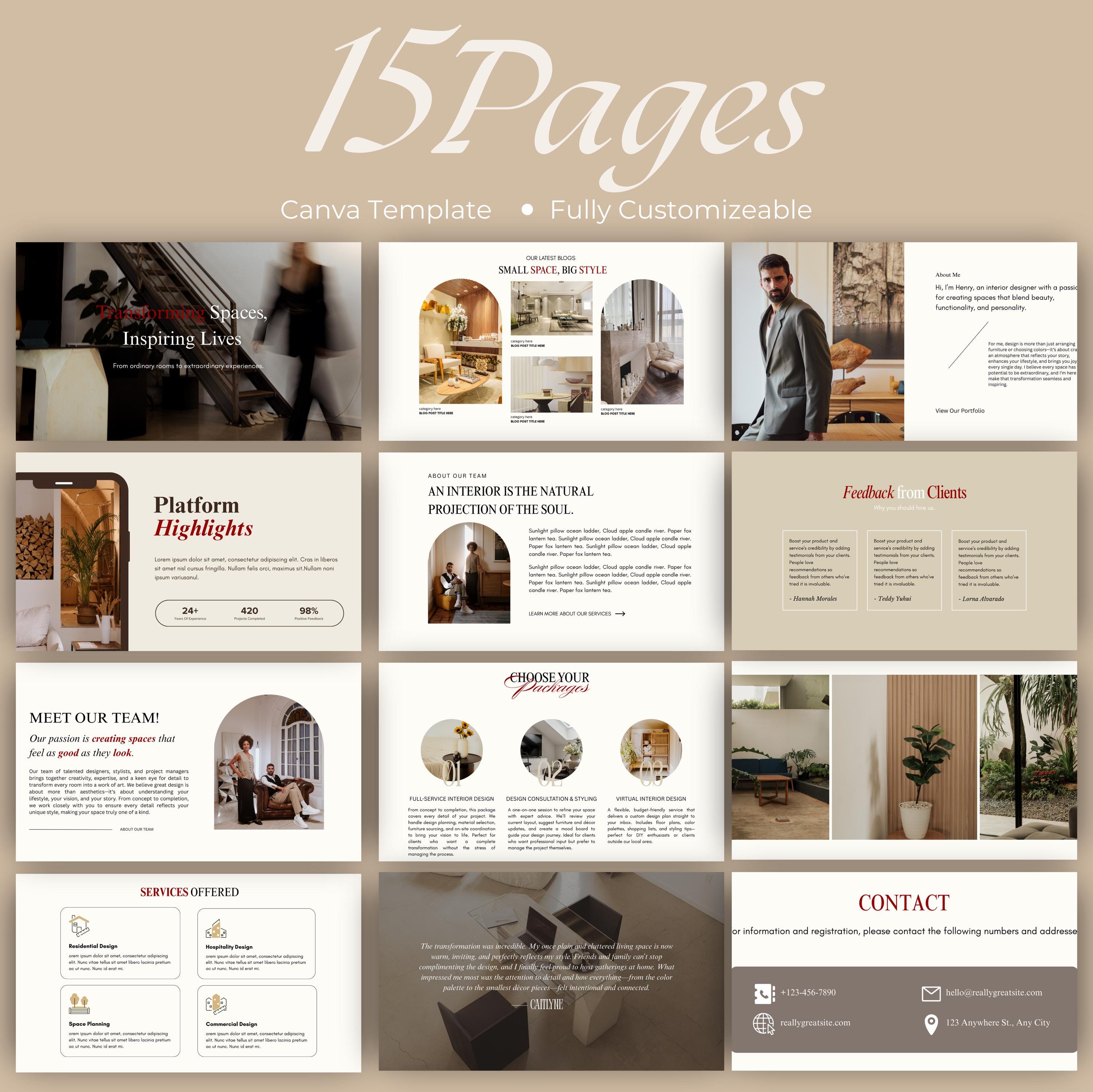Interior Design Website Template | Interior Designer Portfolio ...