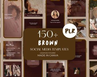 150+ Brown Canva Instagram Template, Social Media Templates, Instagram Templates for Business, Instagram Templates Canva, Instagram Posts