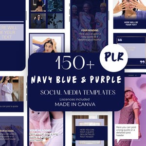 150+ marineblauwe en paarse Canva Instagram-sjabloon, sjablonen voor sociale media, Instagram-sjablonen voor bedrijven, Instagram-sjablonen, Instagram