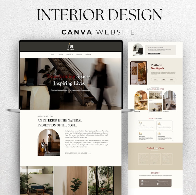 Interior Design Website Template | Interior Designer Portfolio ...