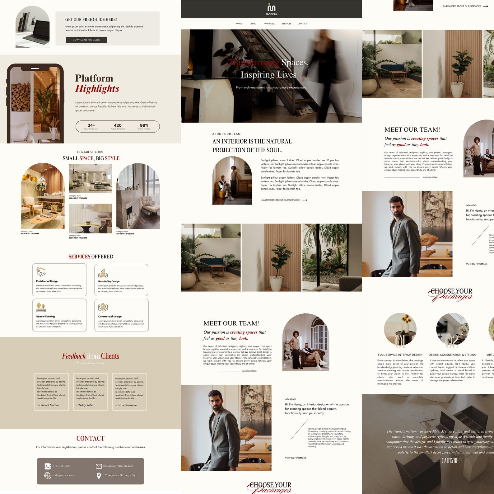 Interior Design Website Template | Interior Designer Portfolio ...