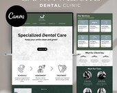 Dentist Canva Website Dentist Website Template Orthodontist Landing Page Dental Surgeon Website One Page Website Dentistry Website Dentist