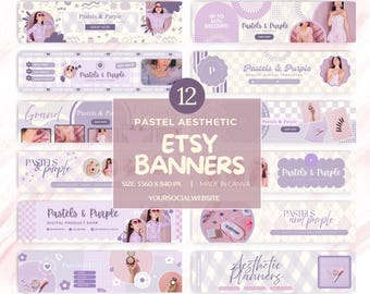 Lot de modèles de bannières Etsy, bannières de la boutique Etsy, kit de la boutique Etsy, vente sur Etsy, maquettes de bannières Etsy, lot de la boutique Etsy, image de marque Etsy, toile