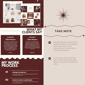 Portfolio Website Template Social Media Manager Website Canva Template Creative Website Template SMM Presentation Editable Portfolio Website image 6