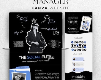 Social-Media-Manager Portfolio Canva Website Template Social-Media-Manager Portfolio Marketing Aesthetic Coach Infulencer UGC ContentCreator