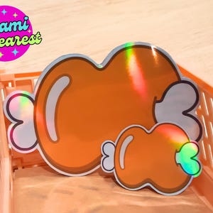 Fleischiges Fleisch Aufkleber | glänzend oder holographisch | wasserfestes Vinyl | 3 Größen | kawaii süßes Anime Essen Kunst | IYKYK otaku nerd Stolz