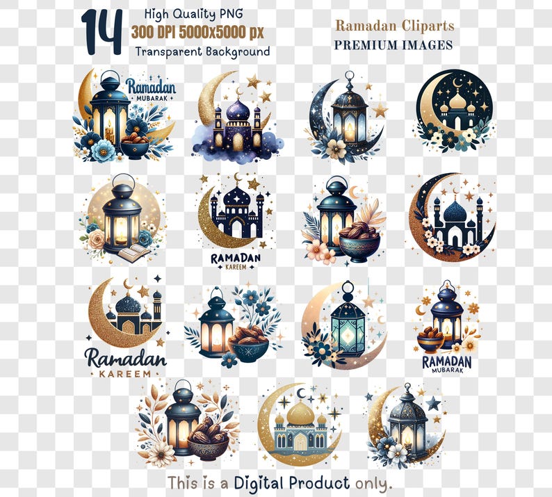 Ramadan sublimation bundle, Ramadan PNG clipart, Islamic digital art, Ramadan Kareem PNG, Eid Mubarak sublimation, mosque Ramadan design, Islamic calligraphy PNG,