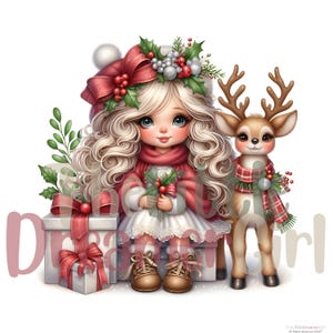 Weihnachtszwerg PNG, 22 hochwertige 300 dpi, Weihnachtszwerg-Bundle, Weihnachtszwerge png, niedliches Mädchen-Weihnachtszwerg png, Stechpalmen-Zwerg