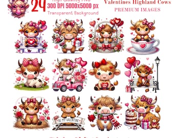 Valentines Highland Cow png, Valentine Coquette Png, Valentines Day, Valentine Heart Png, Love Png, Sublimation Designs, Valentine Clipart