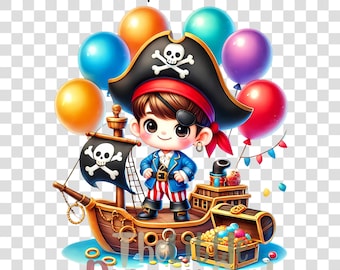 Pirate Png Sublimation Design, Pirate Party Clipart, Pirate Theme Birthday, Pirate Party Printables, DIY Pirate Craft Design, DIY Gift Ideas