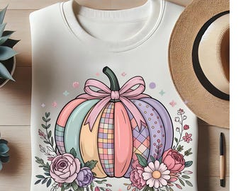 Pastel Pumpkin PNG, Coquette Pumpkin Clipart, Watercolor Pumpkin Sublimation, Fall Pumpkin Graphic, Autumn Clipart, Thanksgiving PNG