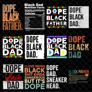 Black Dad Dope Black Father png bundle, Fathers Day png, Melanin png, Dope png, Black Lives Matter, African American, Black History Month