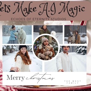 Cartões de Natal, cartões de Natal com Photoshop, cartões de Natal personalizados, cartões fotográficos personalizados, saudações festivas, designs exclusivos