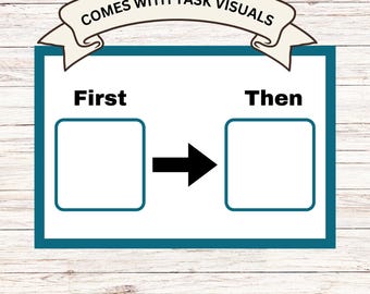 Tablero de Primeros Pasos para Niños / Horario Visual / ABA, Autismo, Apoyo para TDAH