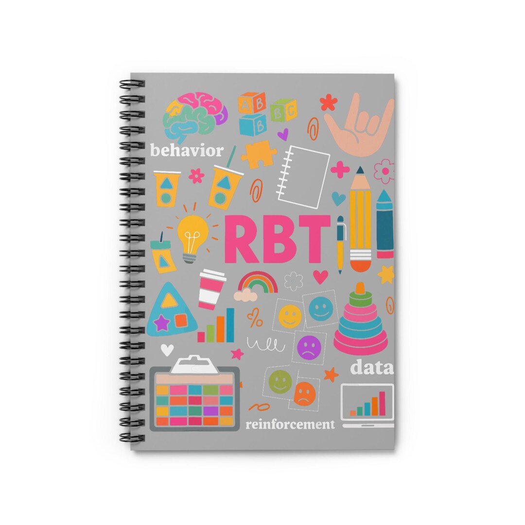 RBT Colorful Therapy Icons Spiral Notebook | Ruled Journal - Etsy