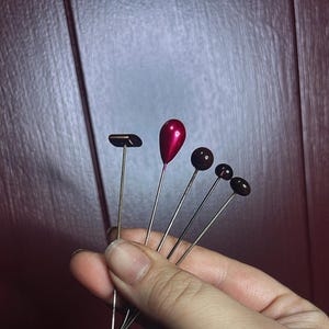The Pink Pearl- Hat pin lot of five
