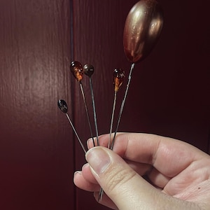 Pearl- Lot of 5 Vintage Hat Pins