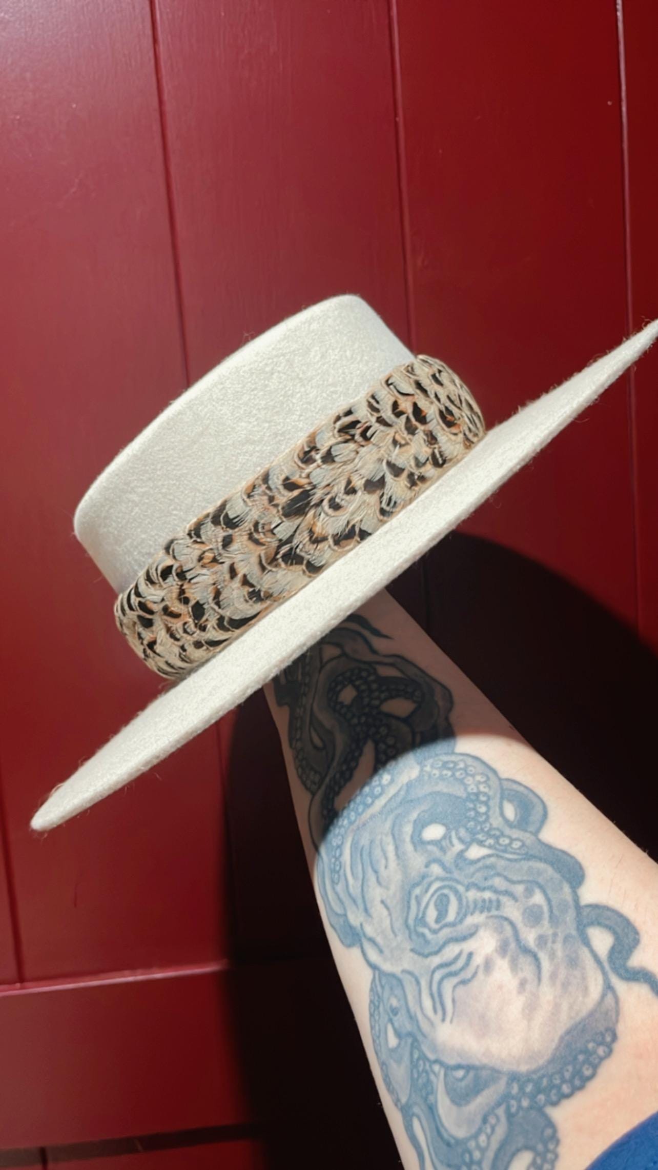 Leihulu humupapa second（white） Hawaiian Feather Hat Band Humu Papa, Lei Hulu, Peacock