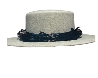 Hawaiian Feather Lei Handmade Lei Kamoe of Dyed Goose Shadowbox