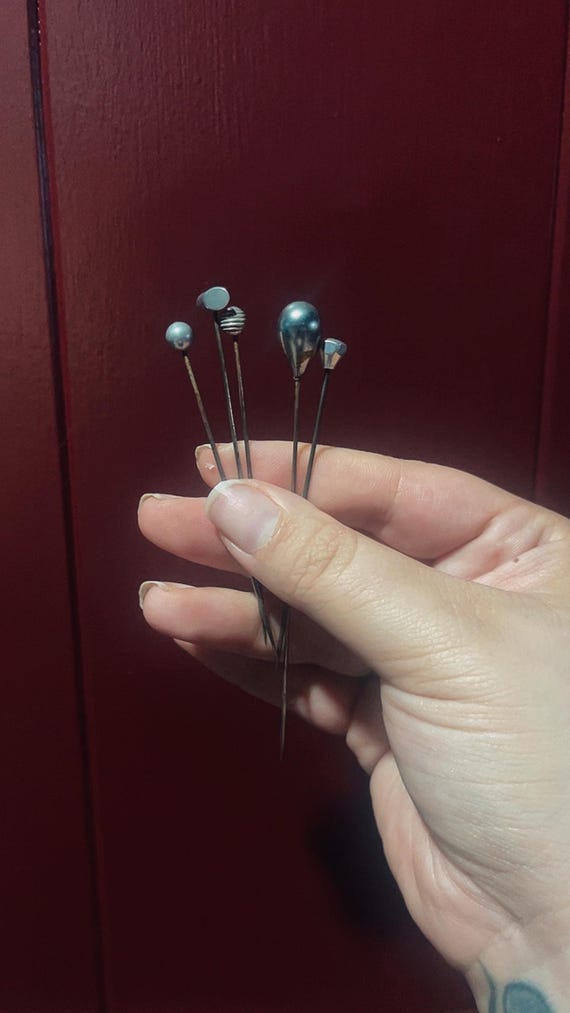 Iron works- lot of 5 hat pins