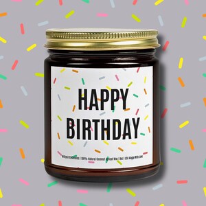 Happy Birthday Scented Candle, Gift for Celebration, Festive Home Decor, Birthday Present for Him & Her, Party Favor, Birthday Candle