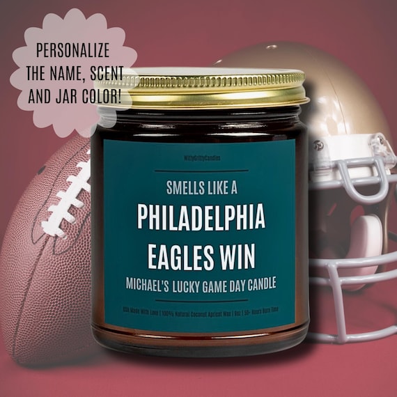 Smells Like a Philadelphia Eagles Win Scented Candle, Sport Theme