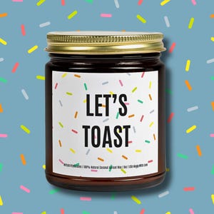 Bougie parfumée Lets Toast, cadeaux pour femme et homme pour toutes les occasions, cadeau pour fête, décoration d&#39;anniversaire, cadeau de fête, pendaison de crémaillère
