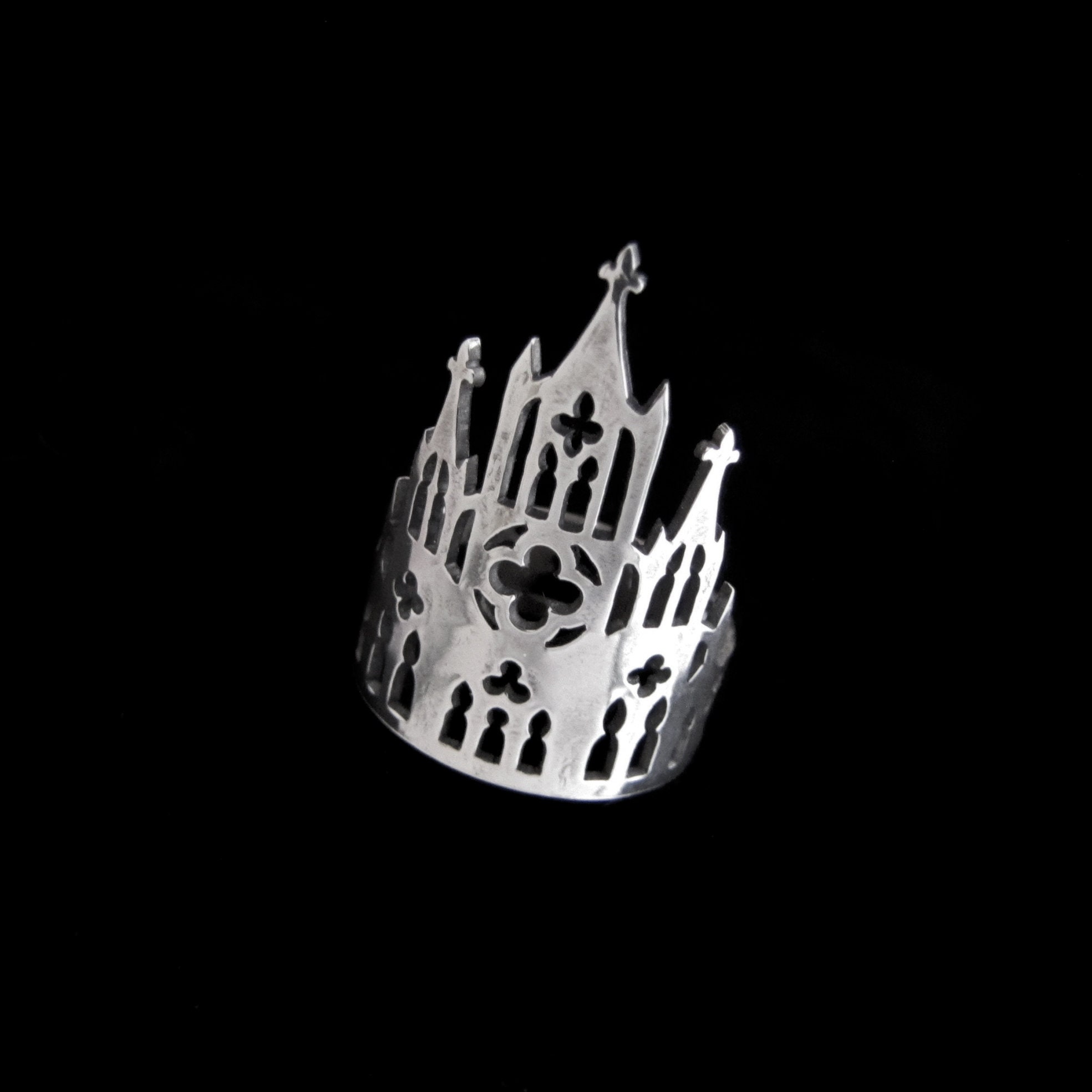 Sterling Silver Cathedral Ring Medieval Gothic Architecture | Etsy