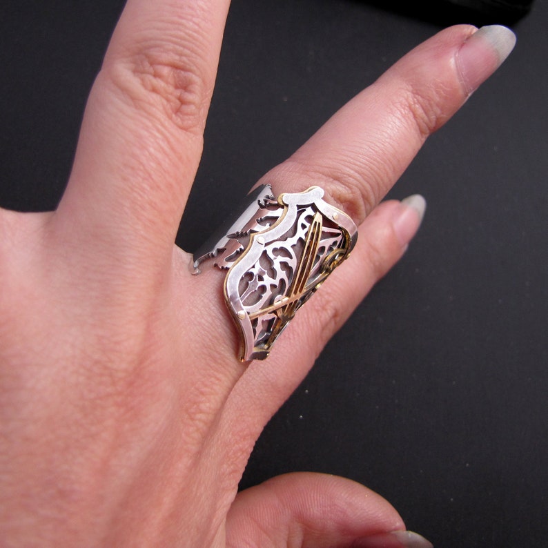 Mens Medieval Shield Armor Ring Sterling Silver Gothic ...