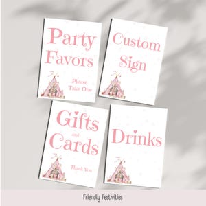 Pink Teepee Sleepover Editable Party Signs, Girl Sleepover Party Decoration, Editable and Printable Canva Template, Instant Download, FF005