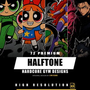 72 Iron Hardcore Gym PNG Bundle | Strength DTF Sublimation No Background