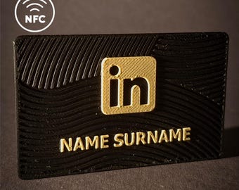 3D-geprinte NFC-visitekaart | Tik om je LinkedIn-profiel te delen, gepersonaliseerde netwerkkaart