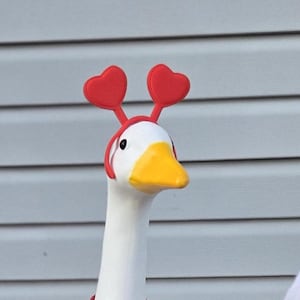 3&quot; Porch Goose or 2-pack of 1&quot; Desk Goose Heart Headband | Headband Only | 3d Printed from PLA Filament | (goose not included)
