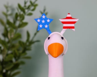 Flag Headband for Goose, 4th of July, 3D Printed, Porch & Desk Decor, Eco-Friendly