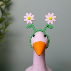 3d Printed Daisy Headband for Porch Goose & Desk Goose | Headband Only | (goose not included)  four sizes, 1in(S), 1.5in(M), 3in(L) 3.5(XL)