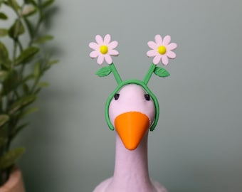 3d Printed Daisy Headband for Porch Goose & Desk Goose | Headband Only | (goose not included)  four sizes, 1in(S), 1.5in(M), 3in(L) 3.5(XL)
