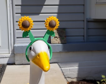 Sunflower Headband for Goose: 3D Printed, Porch & Desk Decor, Eco-Friendly
