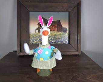 Ensemble d&#39;oie de bureau de 7 pouces avec ailes mobiles | Chemise oeuf de Pâques | Bandeau avec oreilles de lapin | (oie vendue séparément)