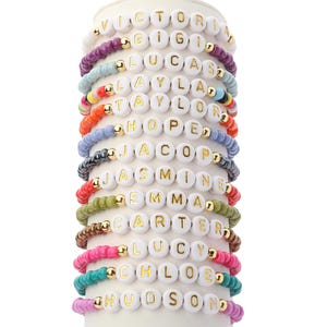 Custom Name Seed Bead Bracelet: Personalized Party Favors