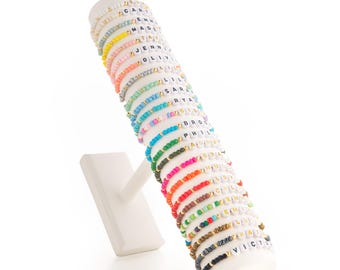 Personalized Beaded Name Bracelet: Custom Friendship Jewelry