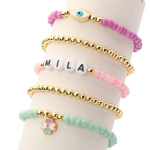 Personalized Beaded Name Bracelet: Custom Friendship Jewelry