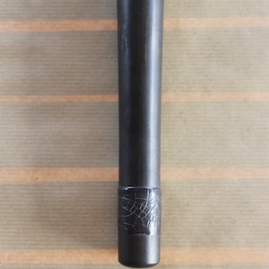 Bucchero chillum with black crackled glaze