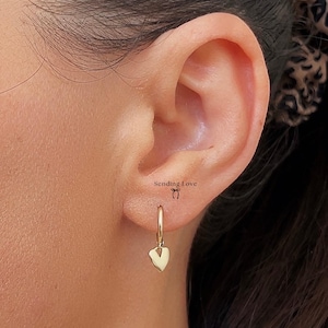 Gouden hartoorbellen, verjaardagscadeau-oorbellen, gouden hartoorbellen, hartoorbellen, hartsieraden, cadeaus voor haar, knuffeloorbellen voor de zomer
