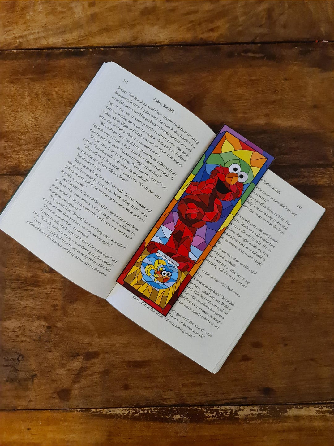 Elmo Stained Glass Bookmark: Sesame Street Rainbow Room - Etsy